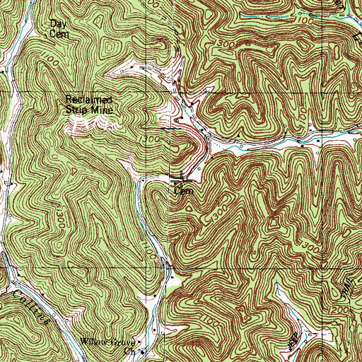 Topographic Map of Boston Gap Cemetery, KY