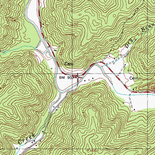 Topographic Map of Bright Shade Post Office (historical), KY