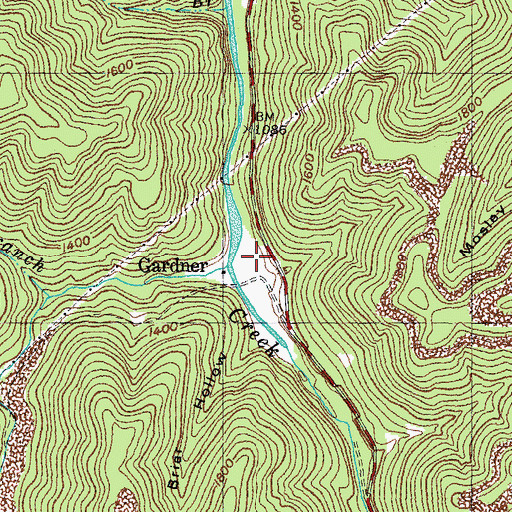 Topographic Map of Gardner Railroad Station (historical), KY
