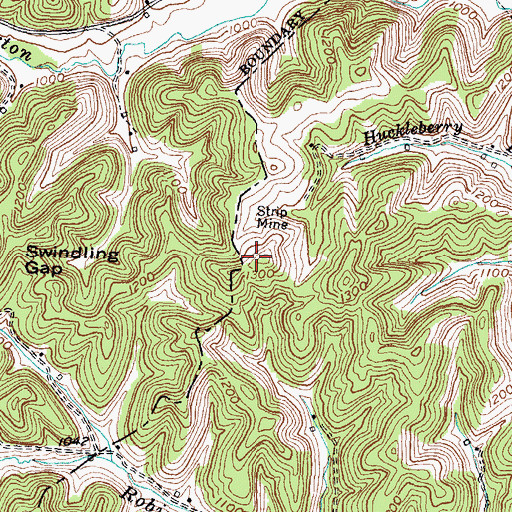 Topographic Map of High Knob Post Office (historical), KY