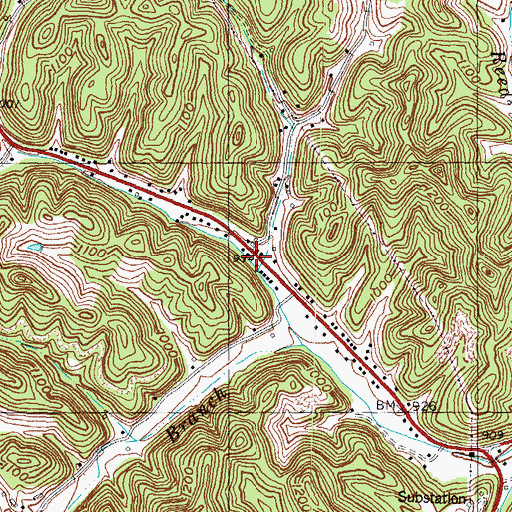 Topographic Map of Hogskin School, KY
