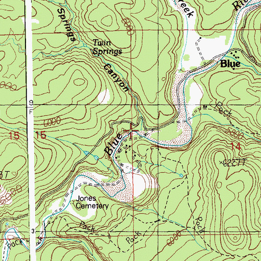 Topographic Map of Twin Springs Canyon, AZ