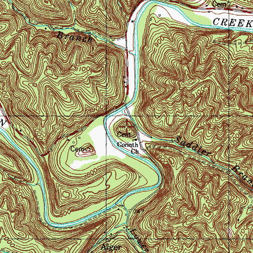Topographic Map of Ivy Point, KY