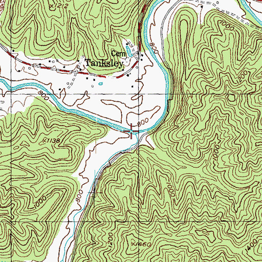 Topographic Map of Mount Welcome Post Office (historical), KY