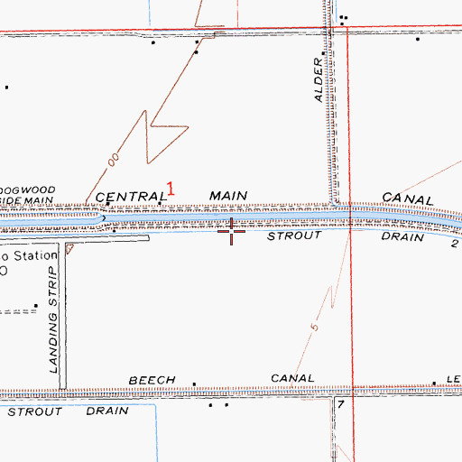 Topographic Map of Stout Drain Two, CA