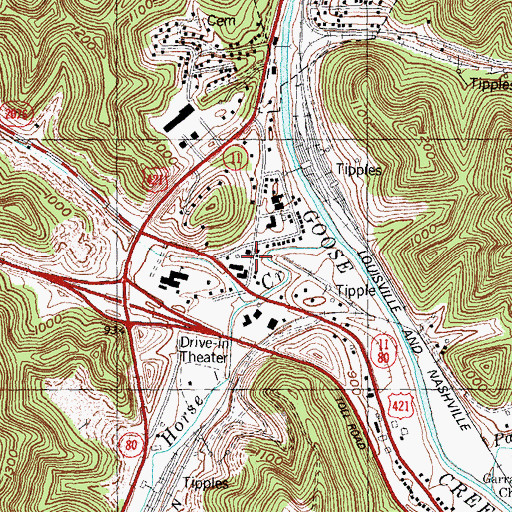 Topographic Map of Union Salt Works (historical), KY