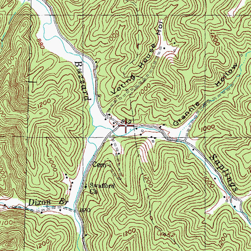 Topographic Map of Willowdale Post Office (historical), KY