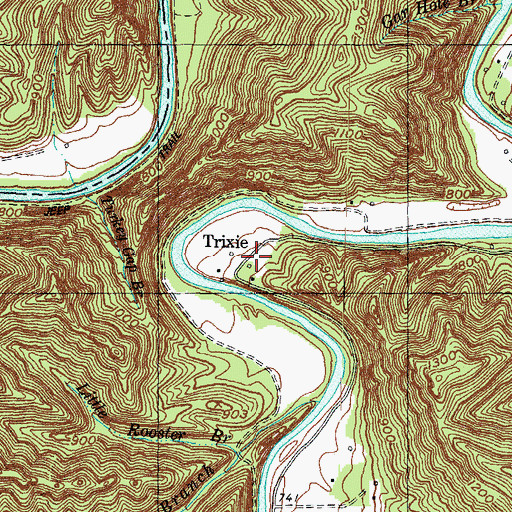 Topographic Map of Joshua Post Office (historical), KY