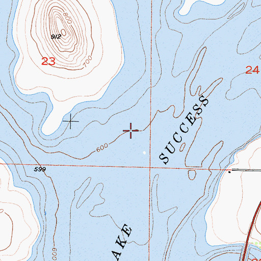 Topographic Map of Lake Success, CA