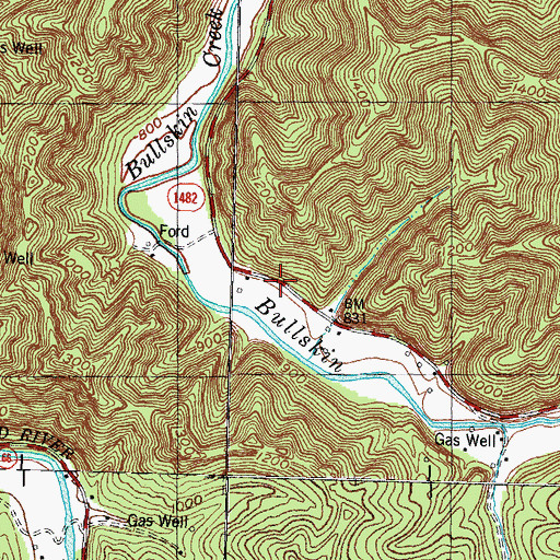 Topographic Map of Seth Post Office (historical), KY