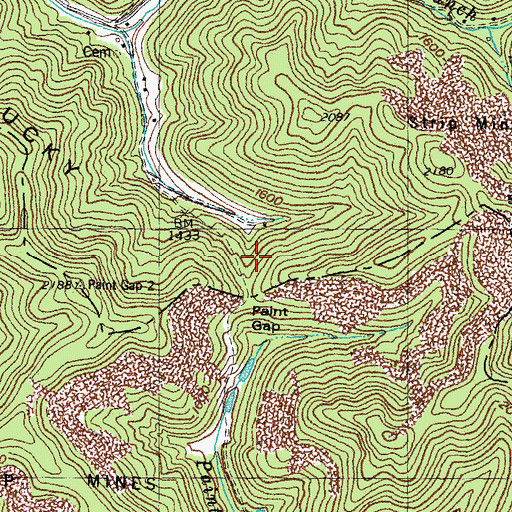Topographic Map of Eros Post Office (historical), KY