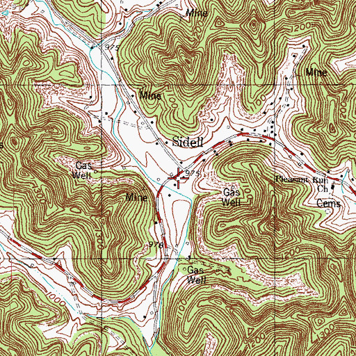 Topographic Map of Pleasant Valley (historical), KY