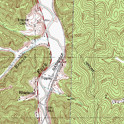 Topographic Map of Safe Post Office (historical), KY