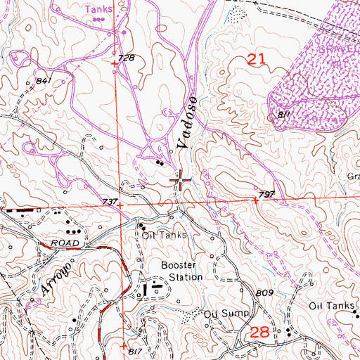 Topographic Map of Surprise Arroyo, CA