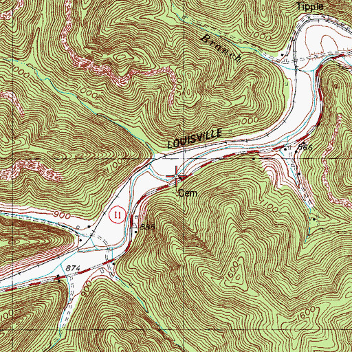 Topographic Map of Park Valley (historical), KY