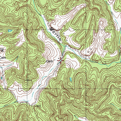 Topographic Map of Portersburg Post Office (historical), KY