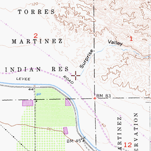 Topographic Map of Surprise Valley, CA