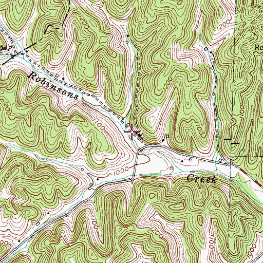 Topographic Map of Robinson School (historical), KY