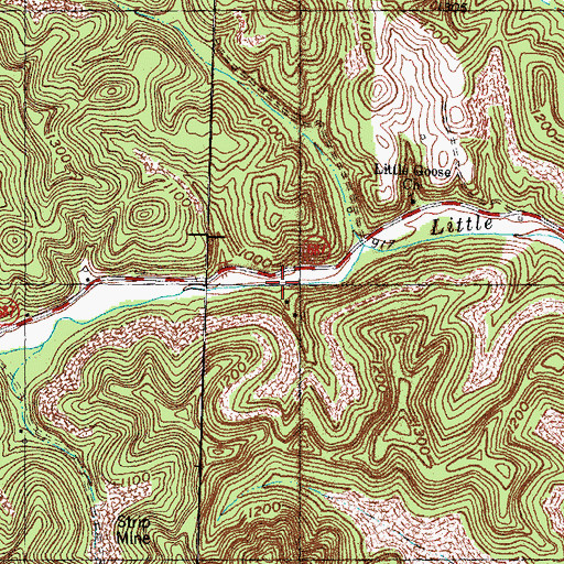 Topographic Map of Rock Gap Branch, KY