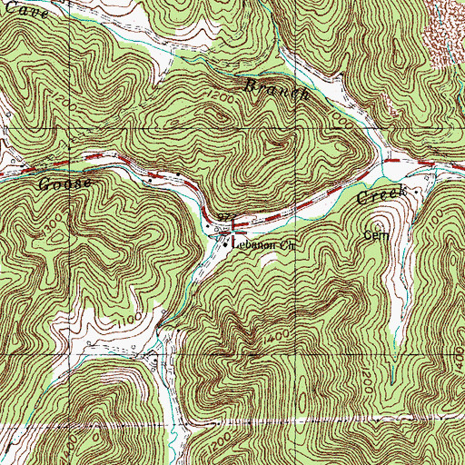 Topographic Map of Seeley Post Office (historical), KY