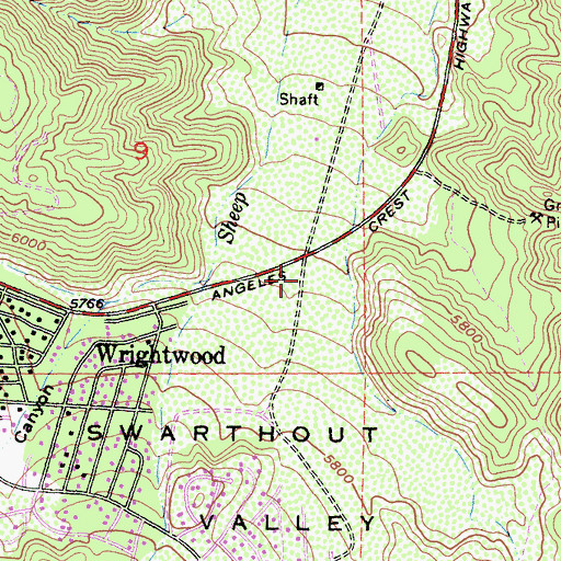 Topographic Map of Swarthout Valley, CA