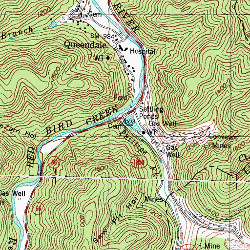 Topographic Map of Skidmore Post Office (historical), KY
