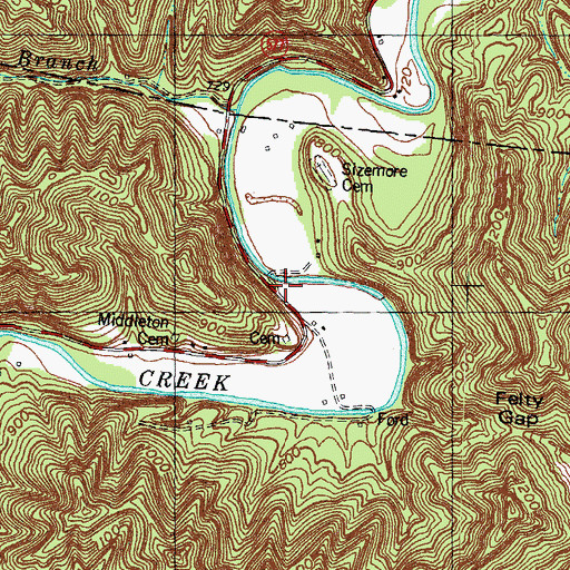 Topographic Map of Taft Post Office (historical), KY