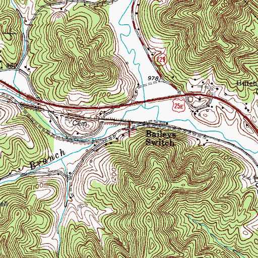 Topographic Map of Bailey School (historical), KY