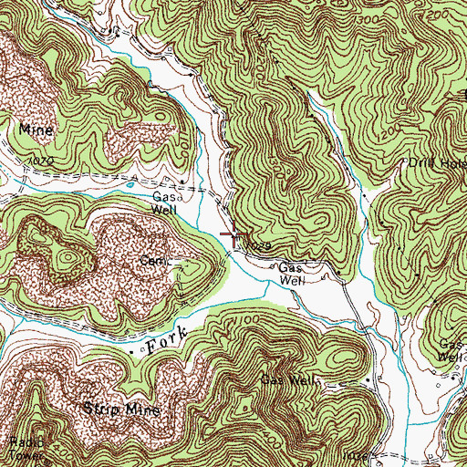 Topographic Map of Baker School (historical), KY