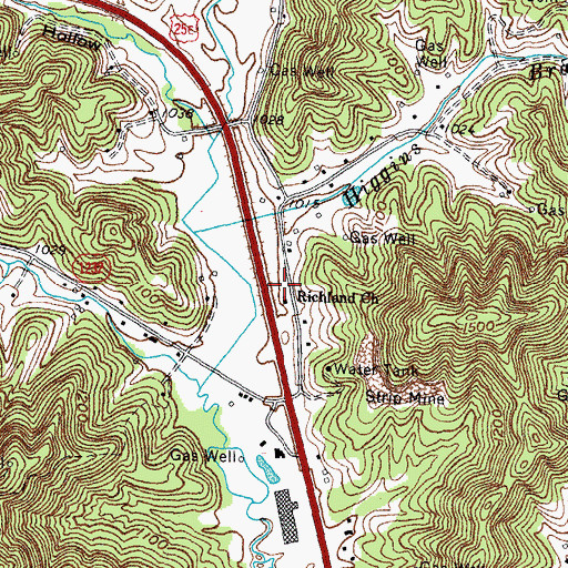 Topographic Map of Campbell School (historical), KY