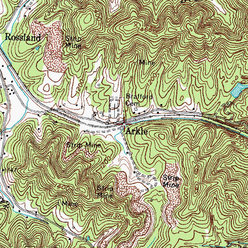 Topographic Map of Charlton Railroad Station (historical), KY