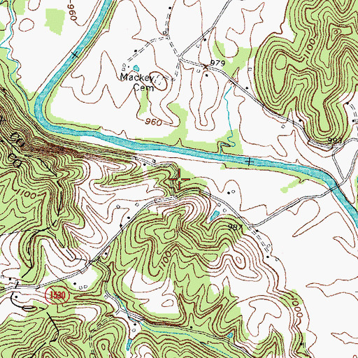 Topographic Map of Clate Post Office (historical), KY
