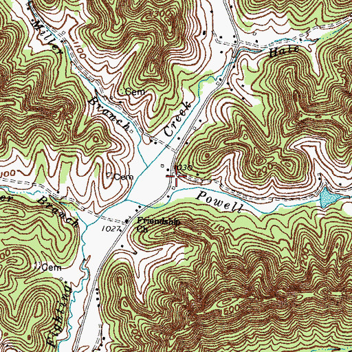 Topographic Map of Dozier School (historical), KY