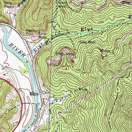 Topographic Map of Dry Hill, KY