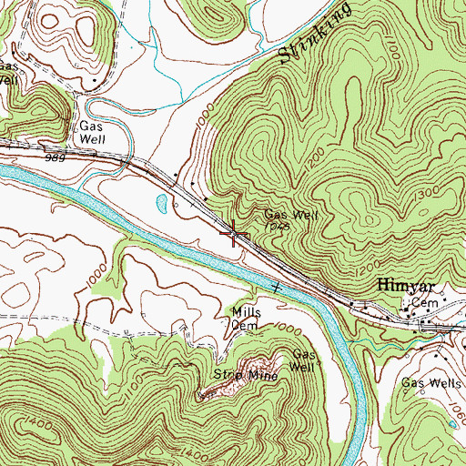 Topographic Map of Elon Post Office (historical), KY