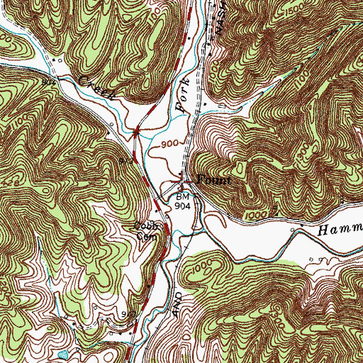 Topographic Map of Fount Elementary School (historical), KY