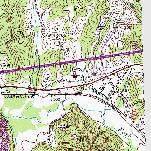 Topographic Map of Gray School (historical), KY