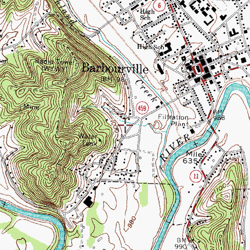 Topographic Map of Adam and Eve Cemetery, KY