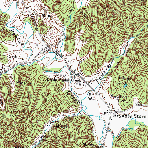 Topographic Map of Ketchen School (historical), KY