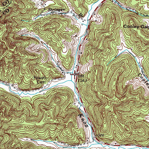 Topographic Map of Knox Fork School (historical), KY