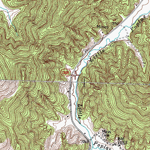 Topographic Map of Lay School (historical), KY