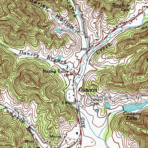 Topographic Map of Mount Carmel School (historical), KY