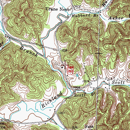 Topographic Map of New Bethel School (historical), KY