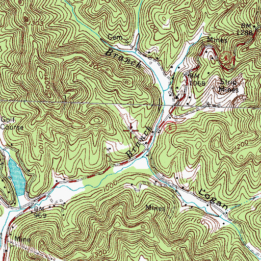 Topographic Map of Paint Hill Baptist Church, KY