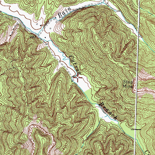 Topographic Map of Pine Post Office (historical), KY