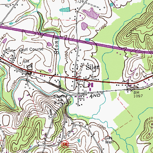 Topographic Map of Place Post Office (historical), KY