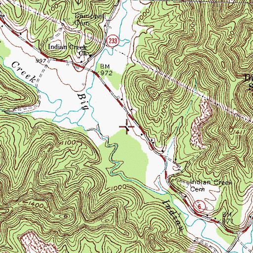 Topographic Map of Reese School (historical), KY