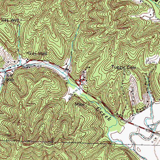 Topographic Map of Smokey Church, KY