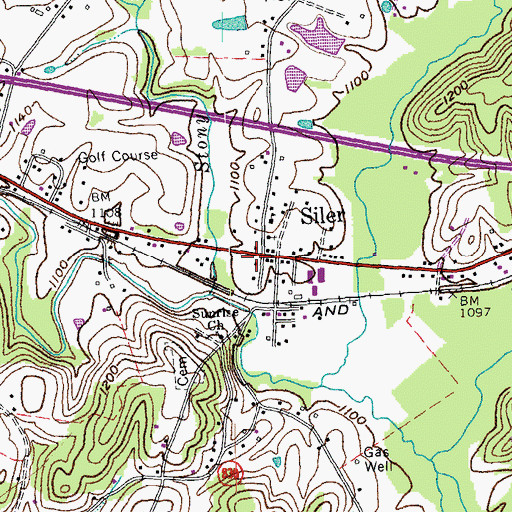 Topographic Map of Steels Mill (historical), KY