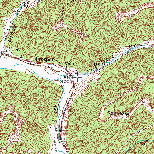 Topographic Map of Trosper School (historical), KY